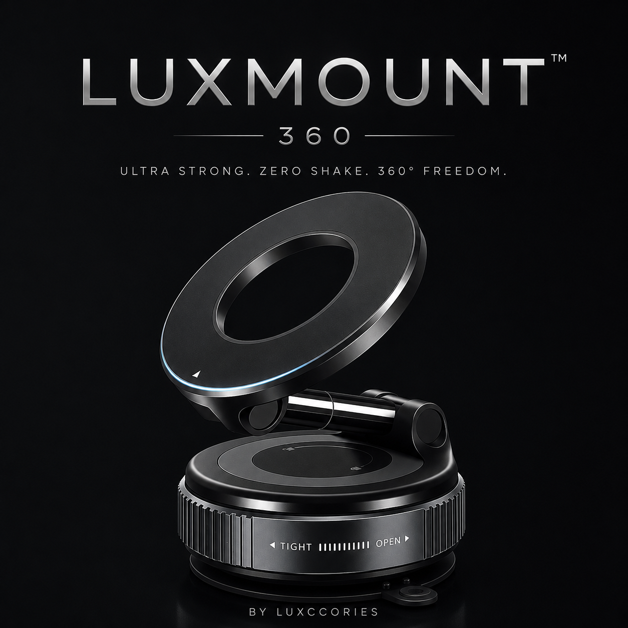 LuxMount™ 360 Vacuum Magnetic Car Mount